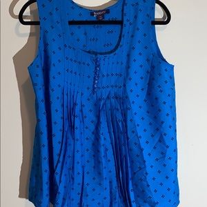 Blue and Black pleated trapeze shirt!